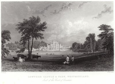 Castillo y Parque Lowther en Westmorland de Thomas Allom